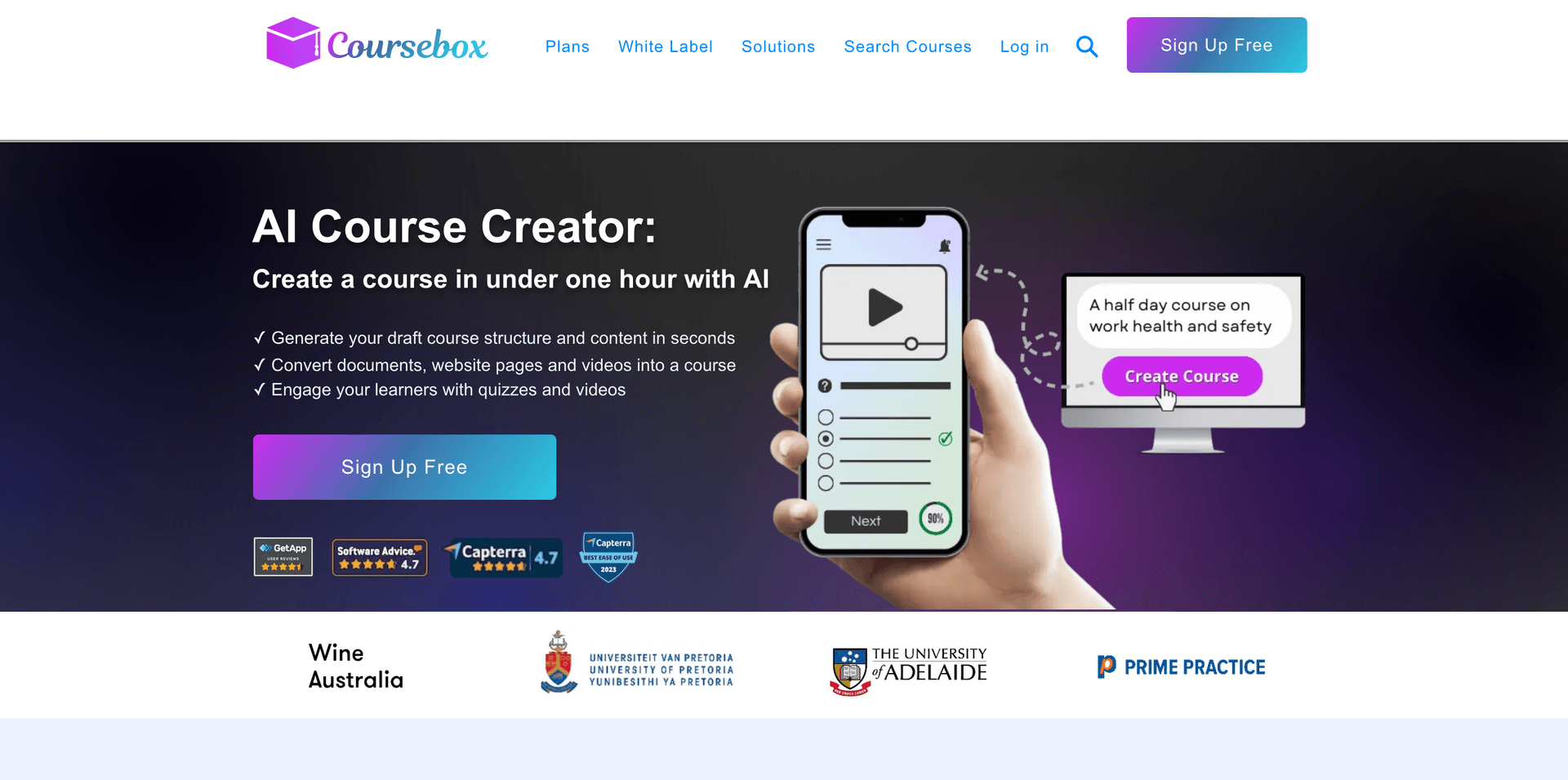 Coursebox Home Page