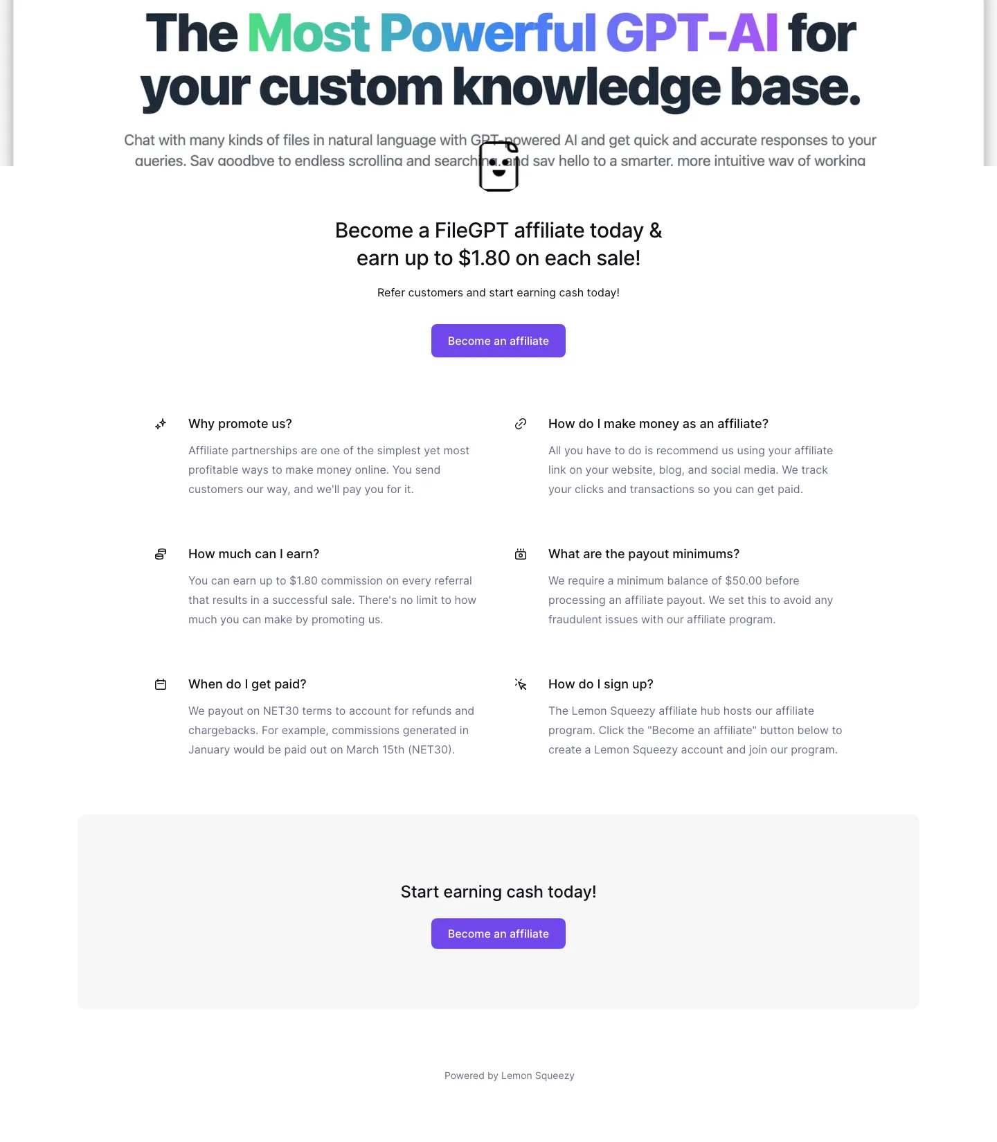FileGPT — Program page
