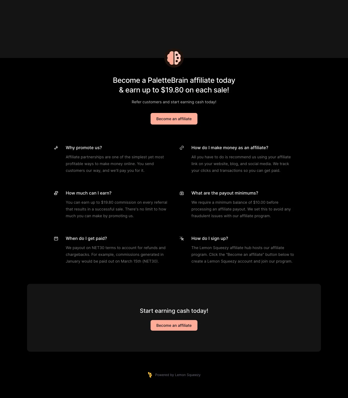PaletteBrain — Program page