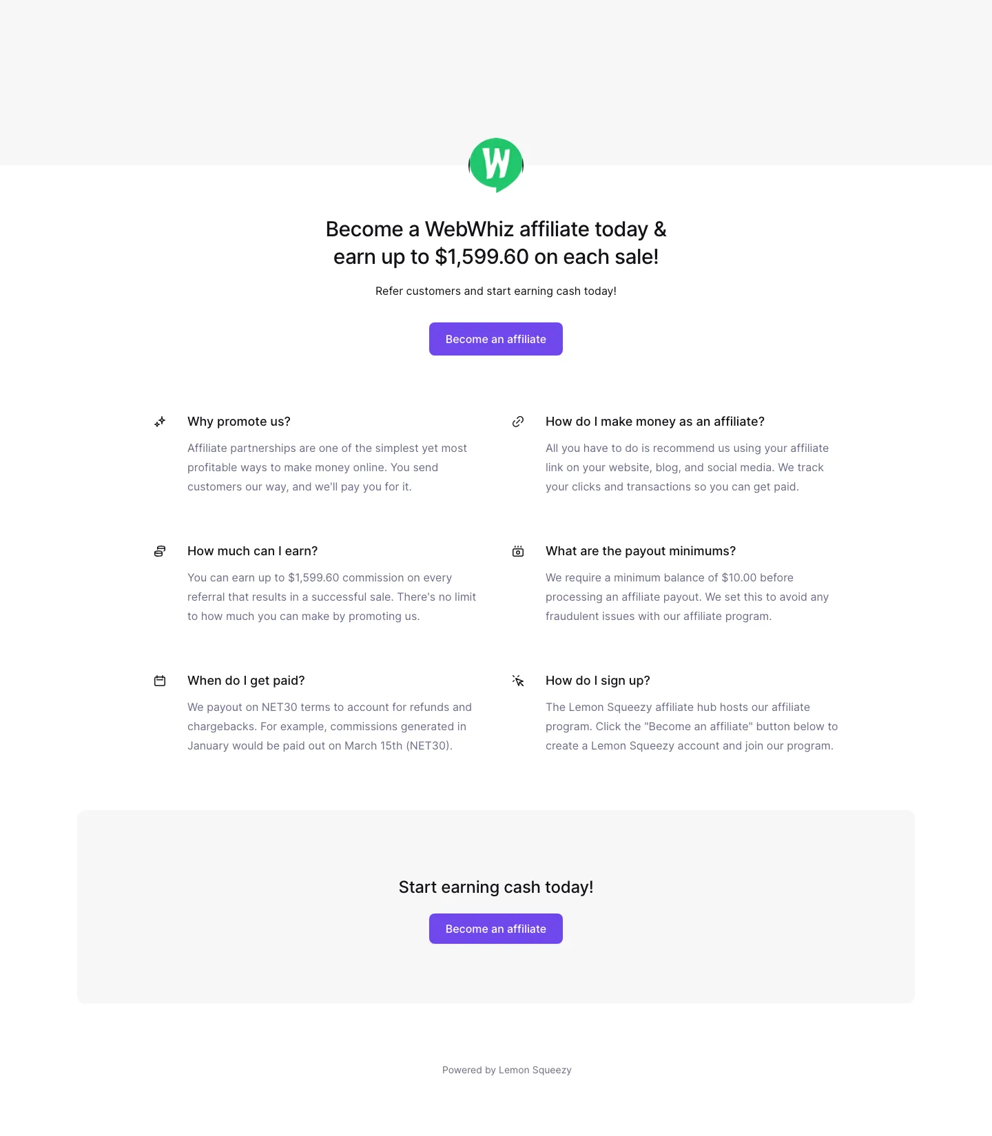 WebWhiz — Program page