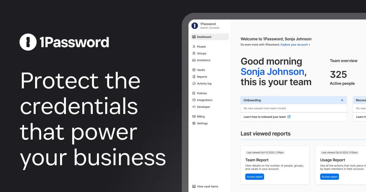 1Password website