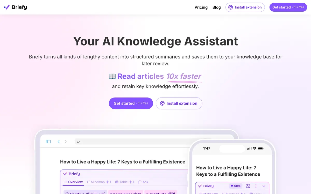 Briefy.ai website