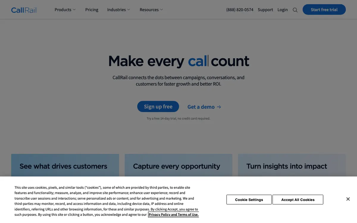 CallRail website