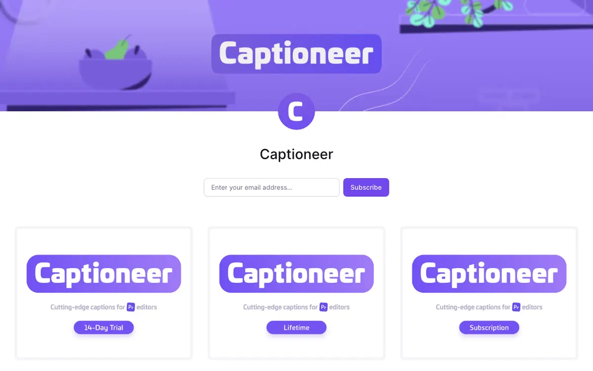 Captioneer website