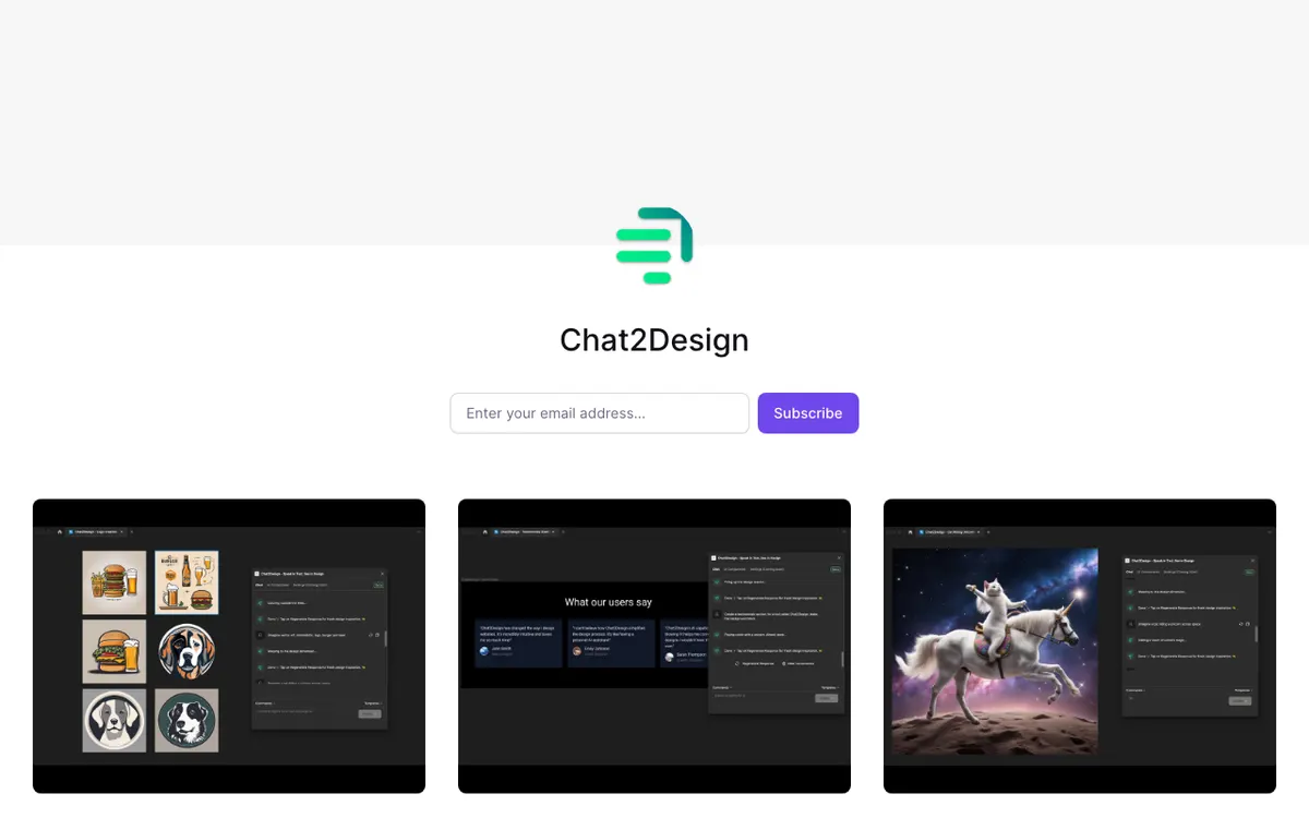 Chat2Design website