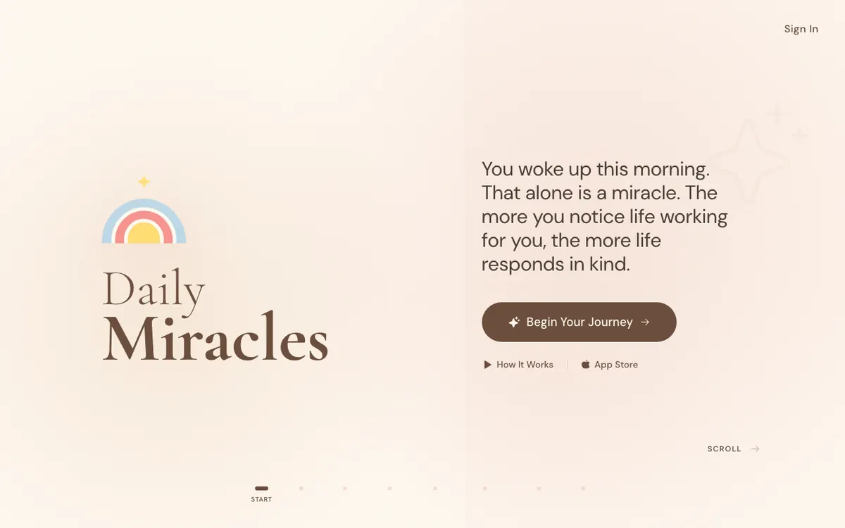 Daily Miracles website