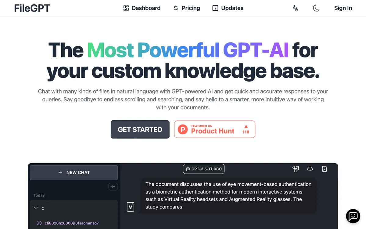 FileGPT website