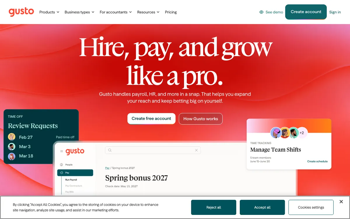 Gusto website
