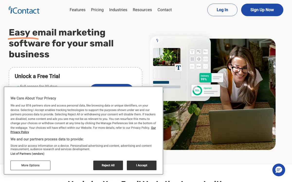 iContact website