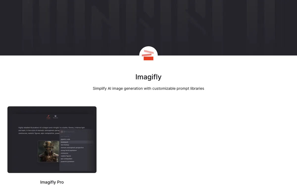 Imagifly website