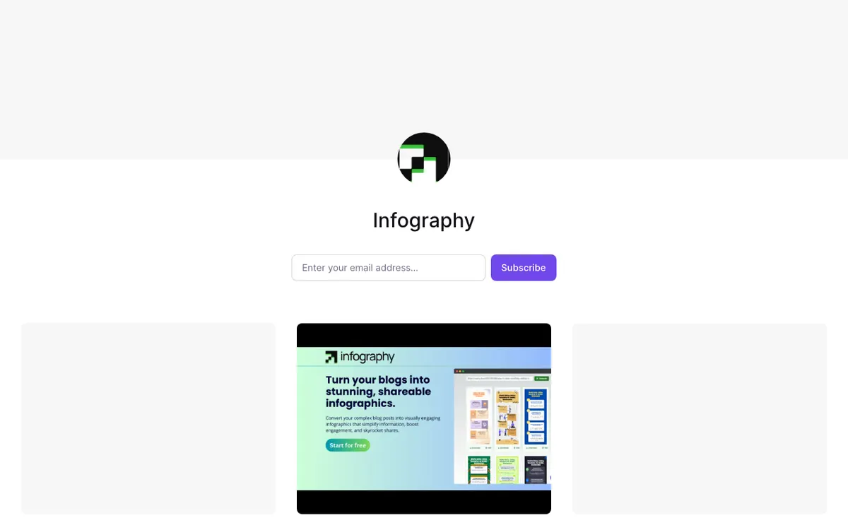 Infography website