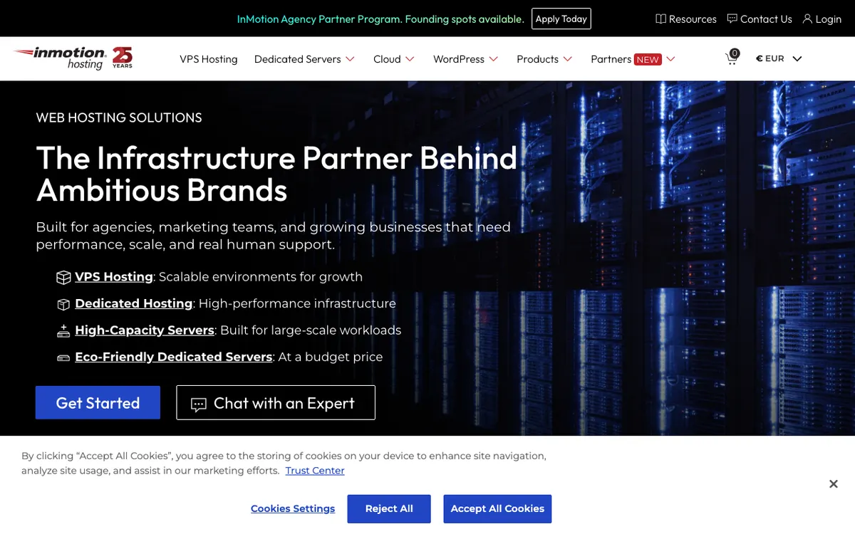 InMotion Hosting website