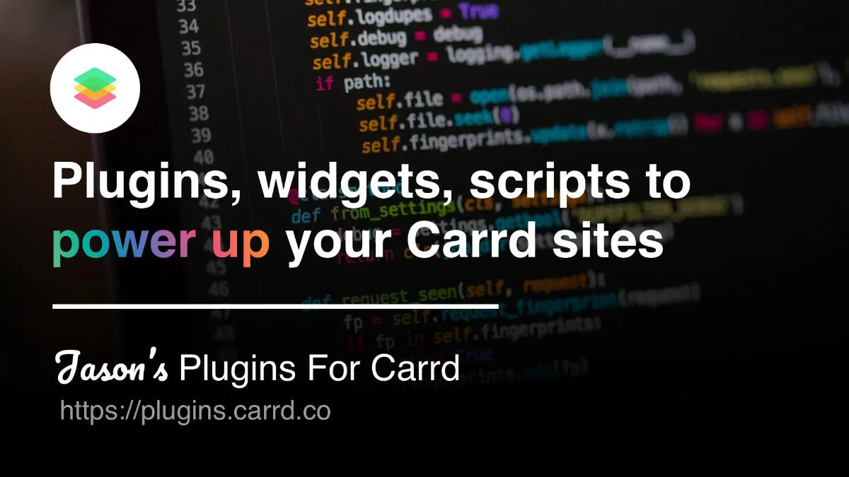 Jason's Plugins For Carrd website