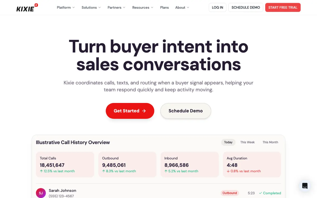 Kixie website