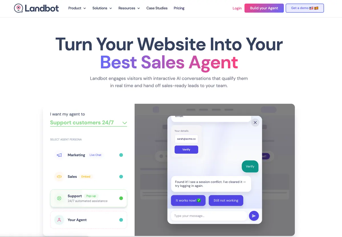 Landbot website