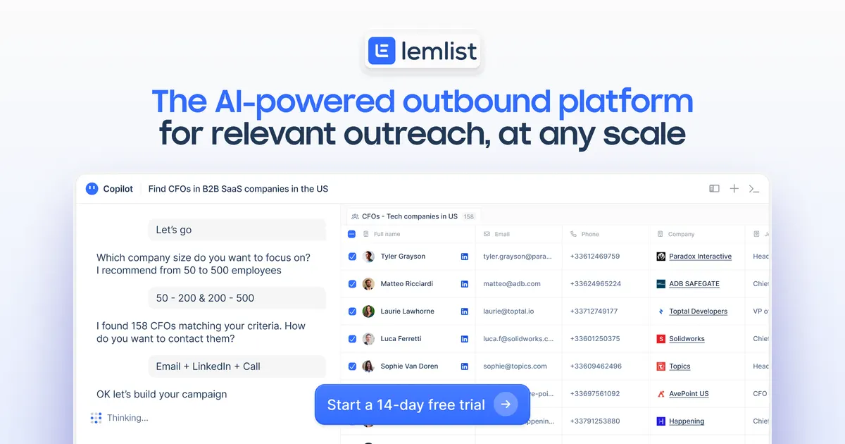 lemlist website