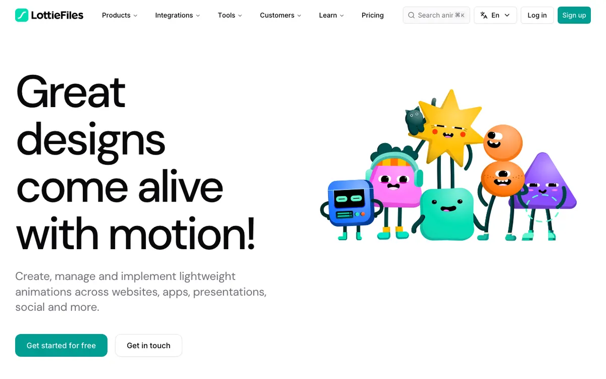 LottieFiles website