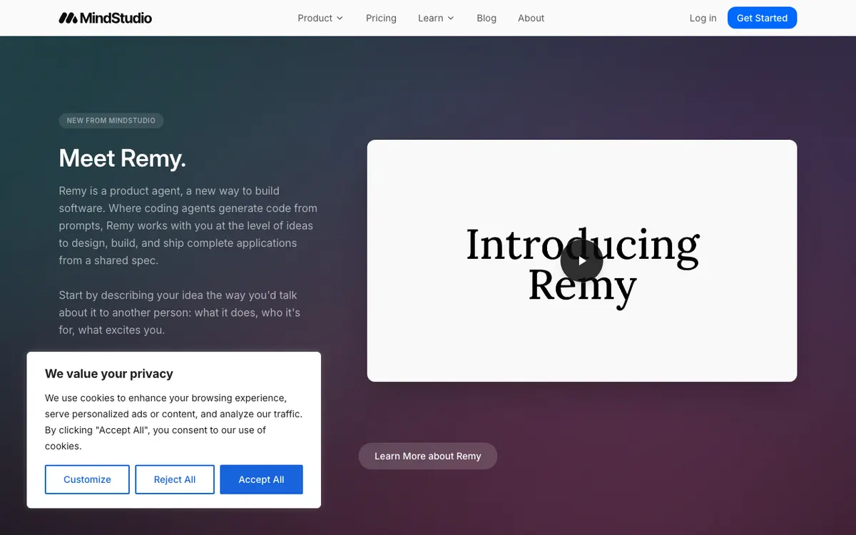 MindStudio website