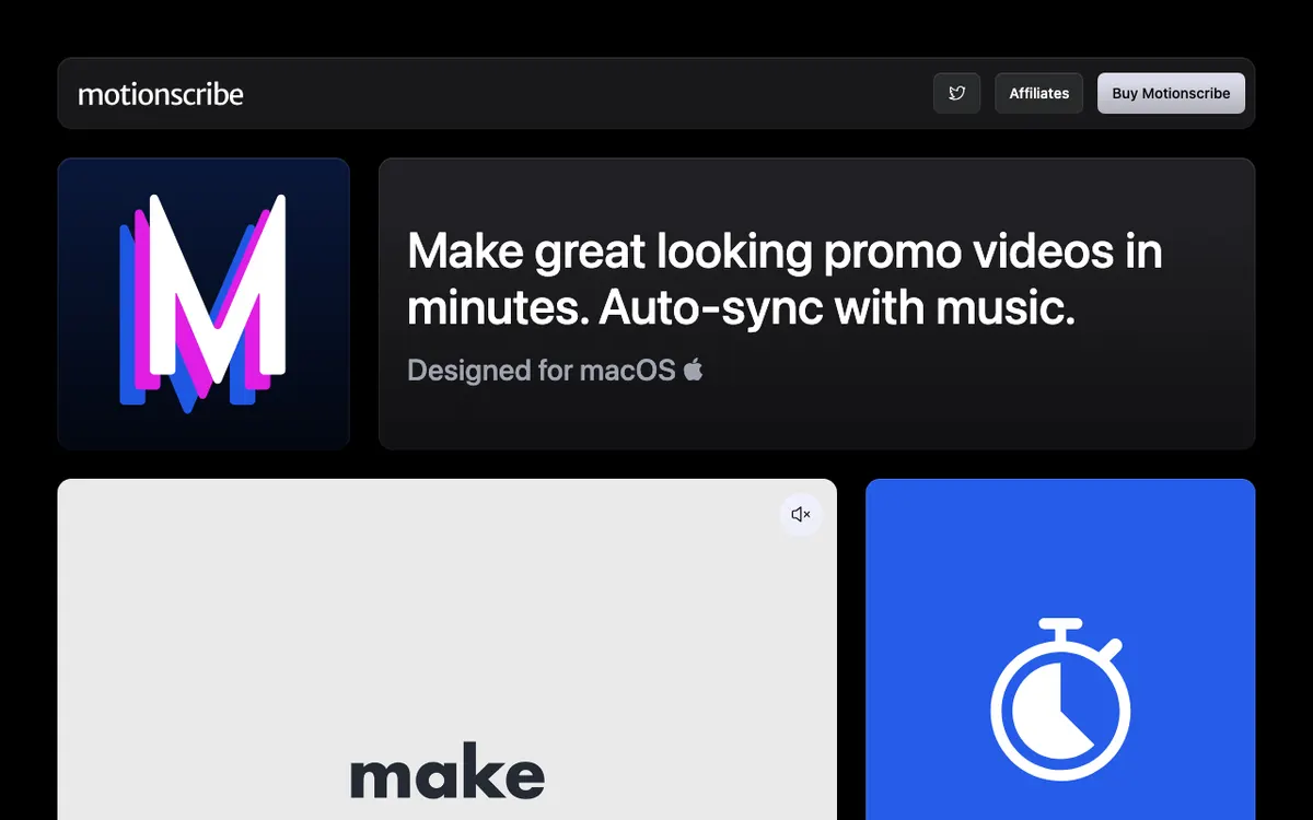 Motionscribe website
