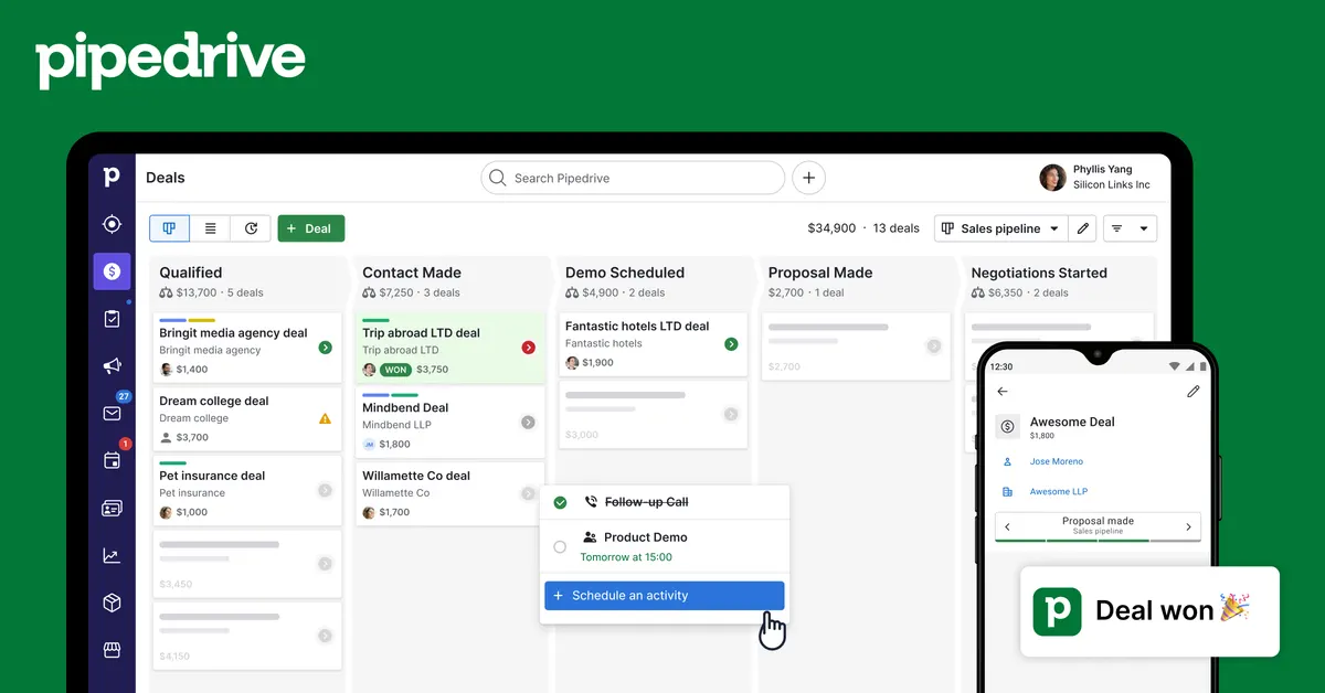 Pipedrive website