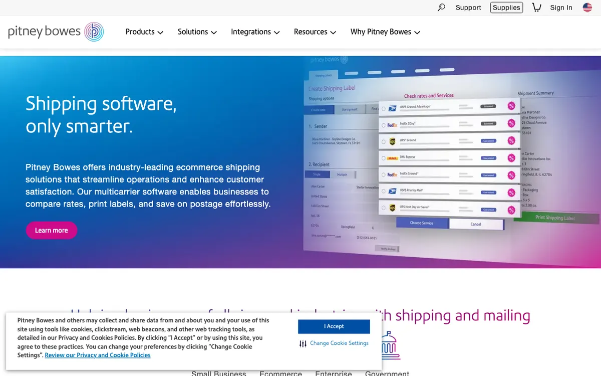 PitneyShip website