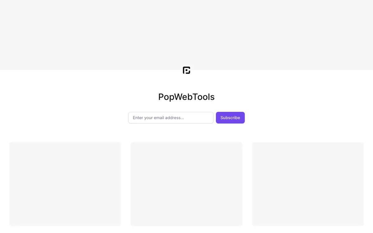 PopWebTools website