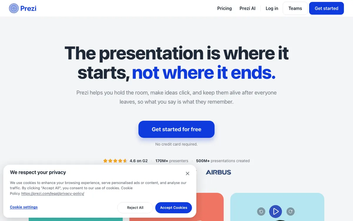 Prezi website
