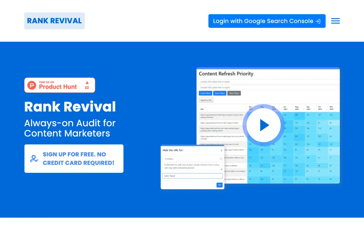 Rank Revival website