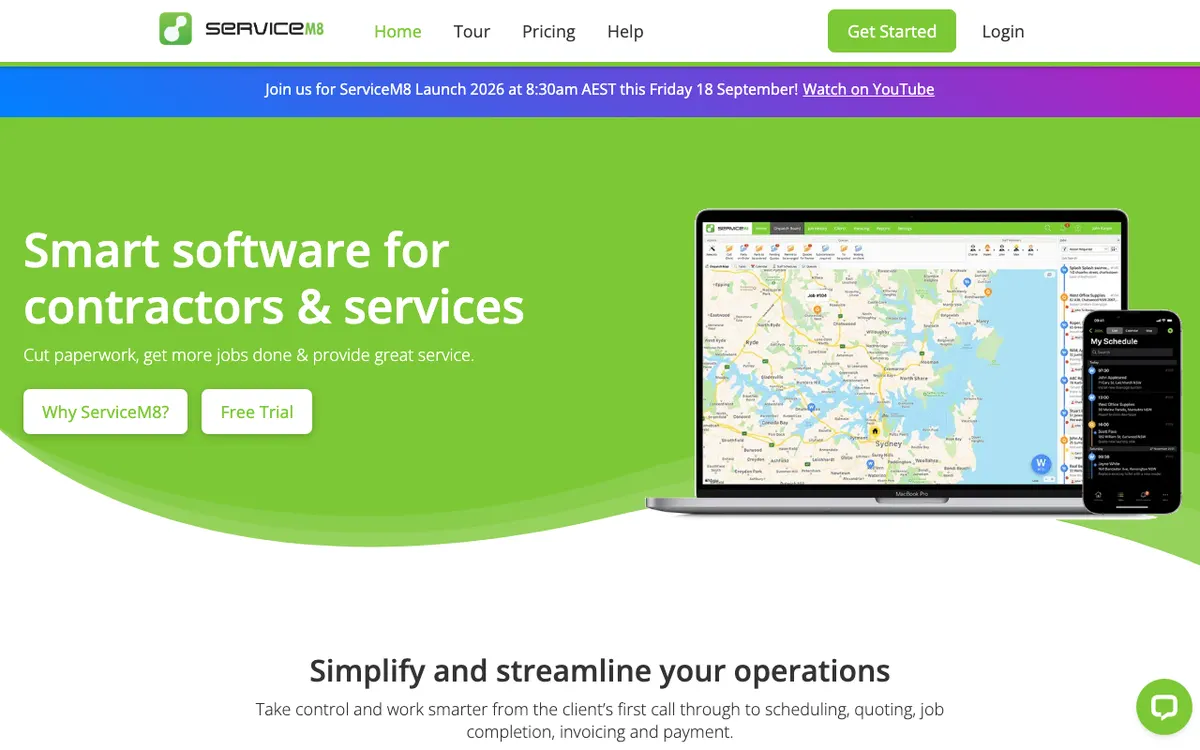 ServiceM8 website