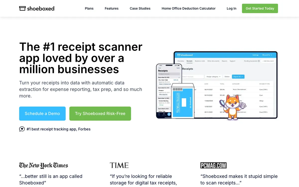 Shoeboxed website
