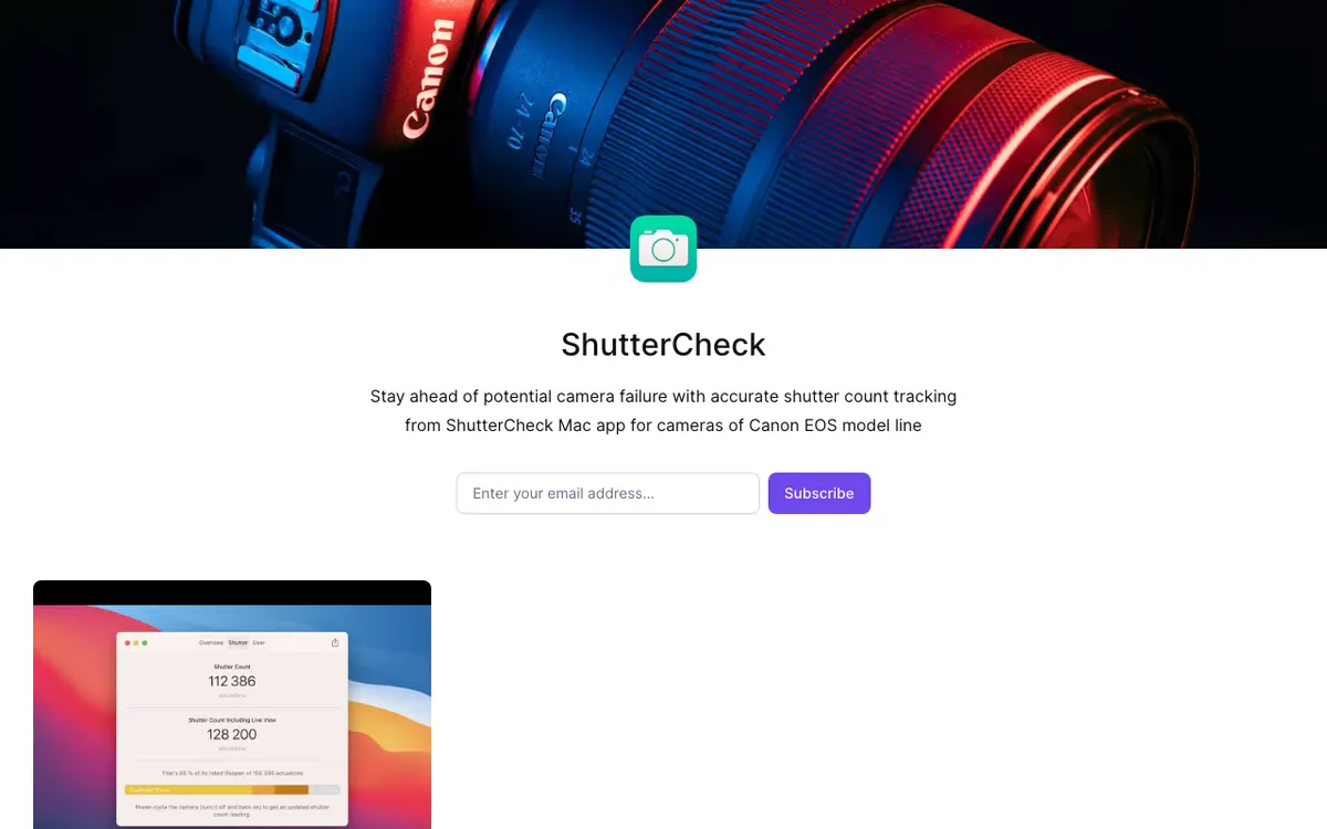 ShutterCheck website