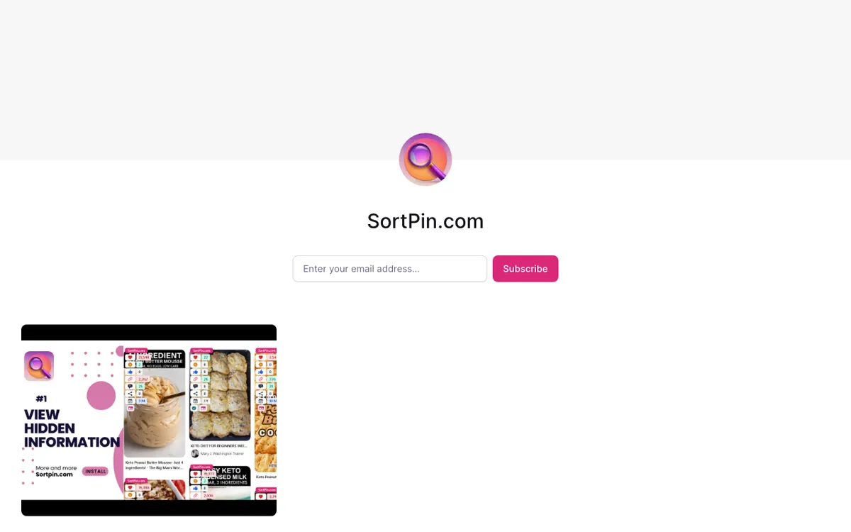 SortPin.com website