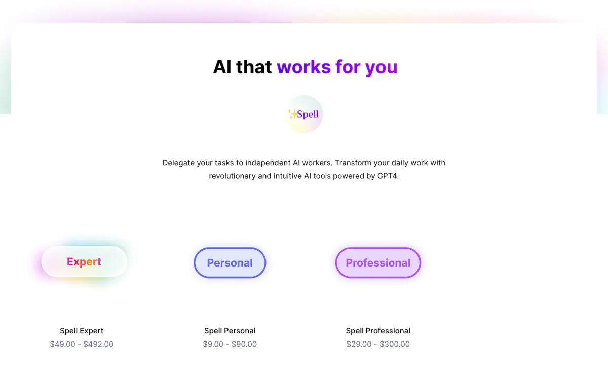 Spell website
