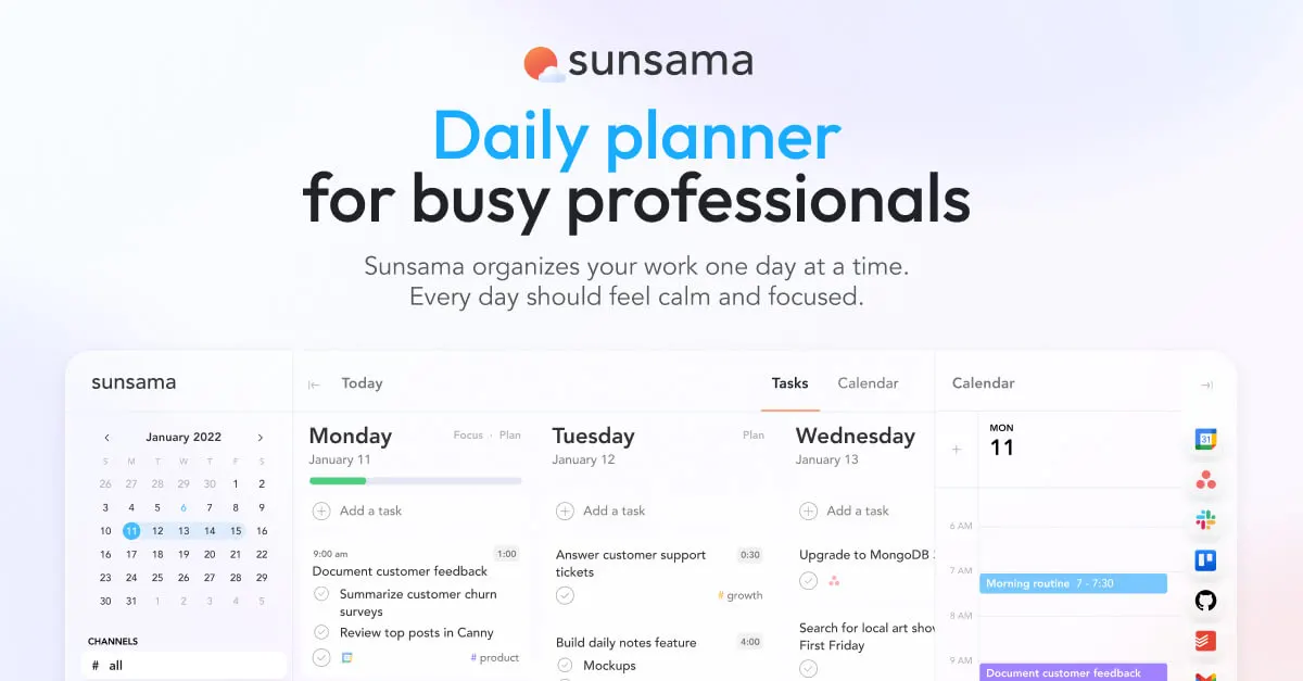 Sunsama website