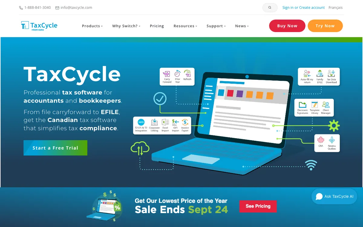 TaxCycle website