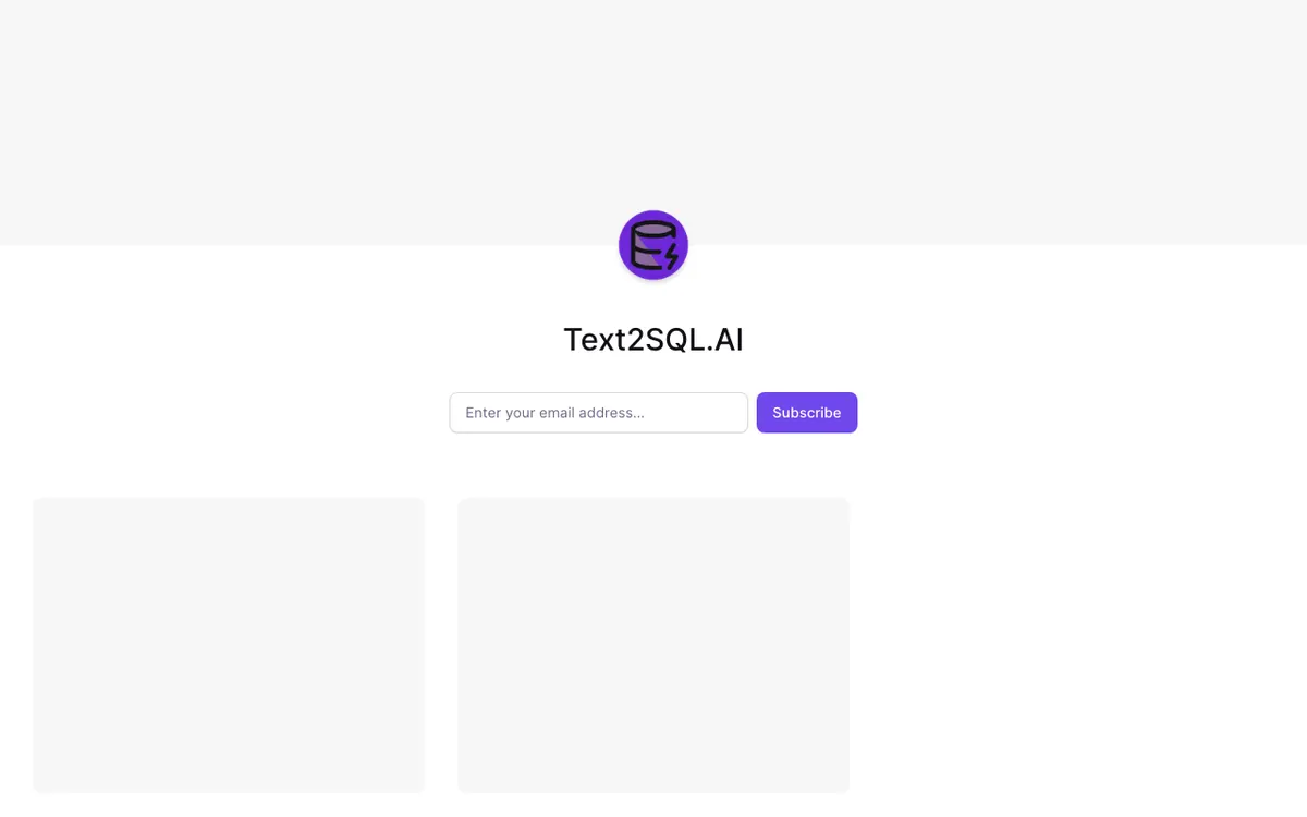 Text2SQL.AI website