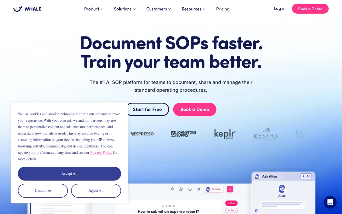 Whale website