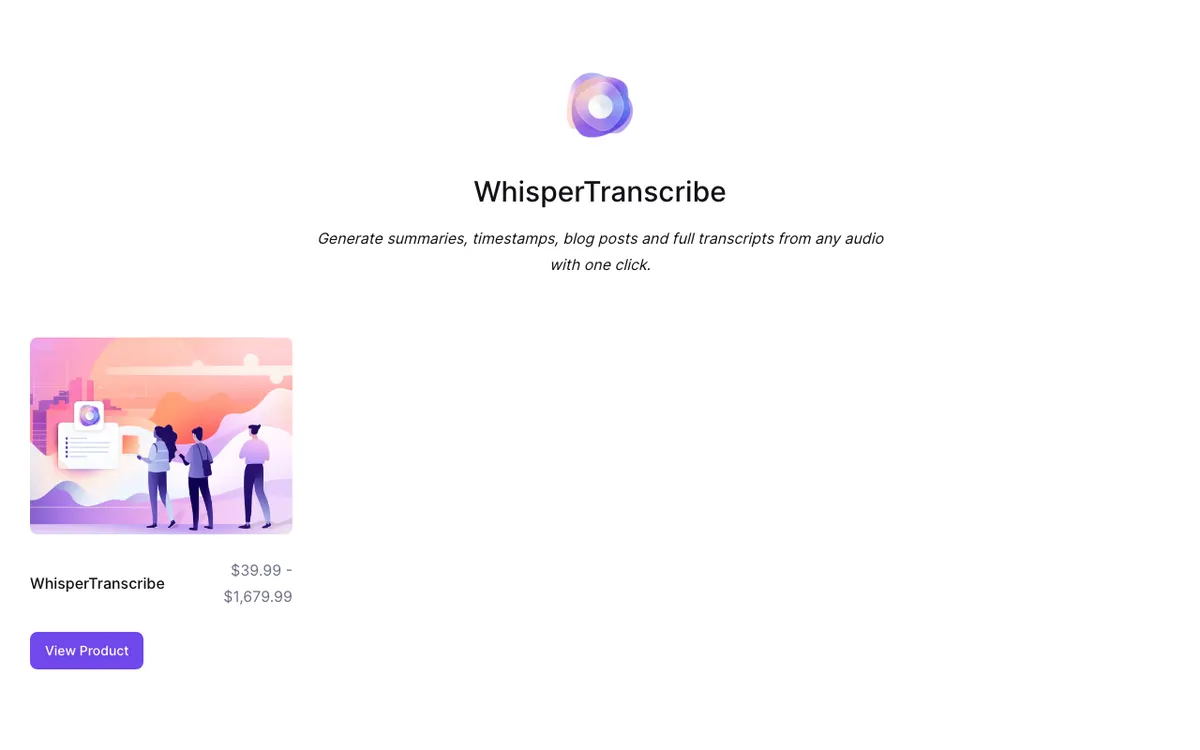 WhisperTranscribe website