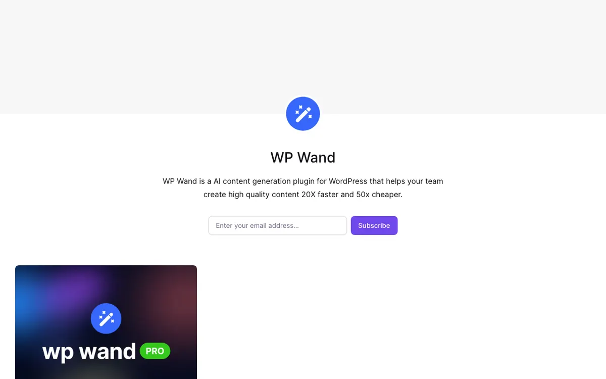 WP Wand website